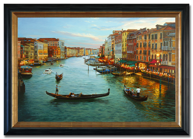 650x469 Venice Original Oil Paintings By Paul Harley Lakeland Landscape Artist - Painting Of Venice Italy