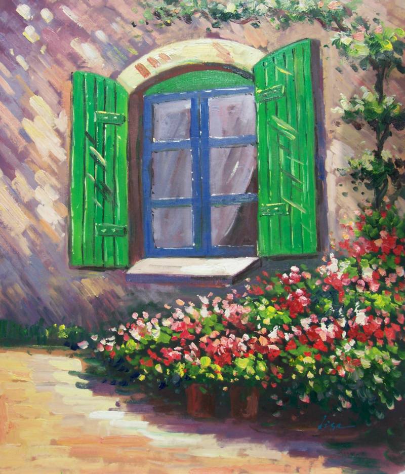 800x936 Oil Paintings Frames - Painting Of Window Scene