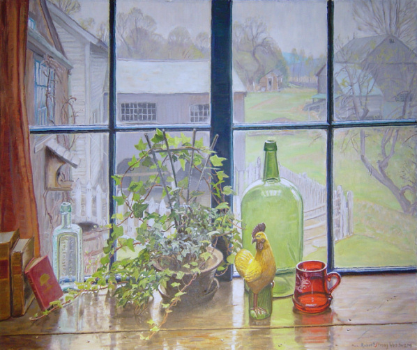 598x503 Window Paintings, Robert Strong Woodward, Painter Of New England - Painting Of Window Scene