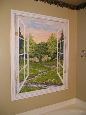 299x400 Window Scene Wall Murals Ellen Leigh - Painting Of Window Scene