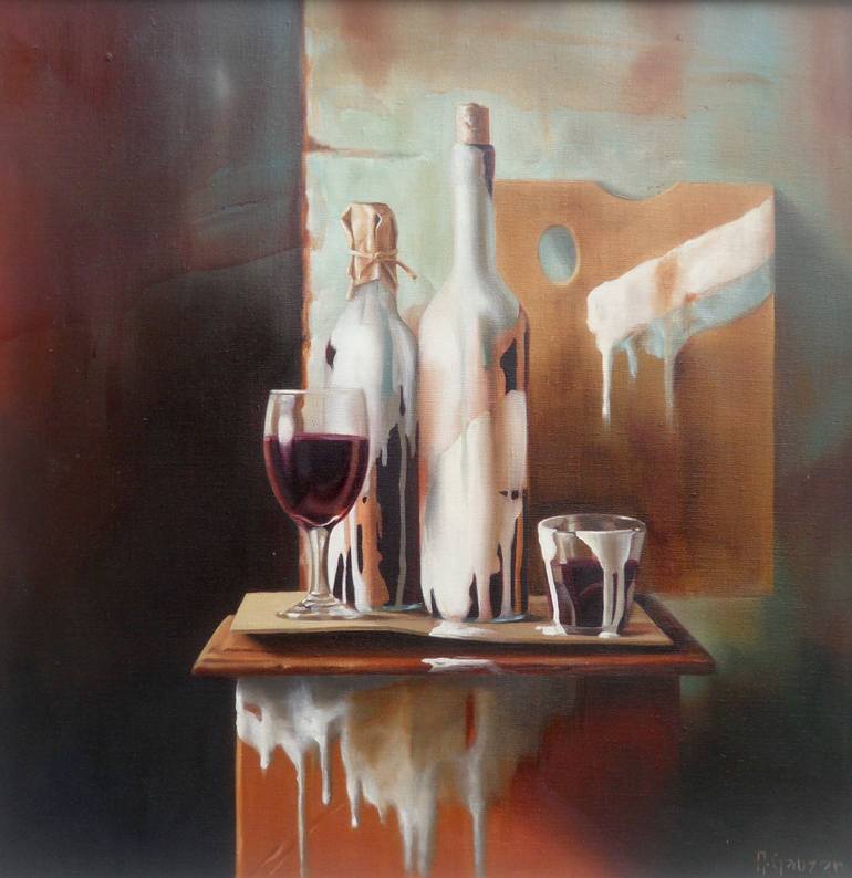 770x794 Saatchi Art The Art Of Wine Painting By Alejandra Gauzen - Painting Of Wine