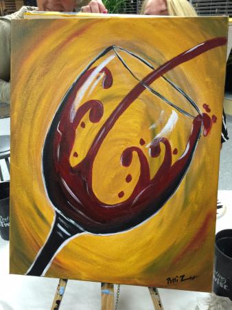 338x450 My Wine Glass Painting - Painting Of Wine Glass