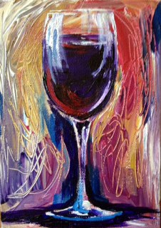 226x320 Artist Pamela Hunt Lee Painting More Wine Glasses - Painting Of Wine Glass