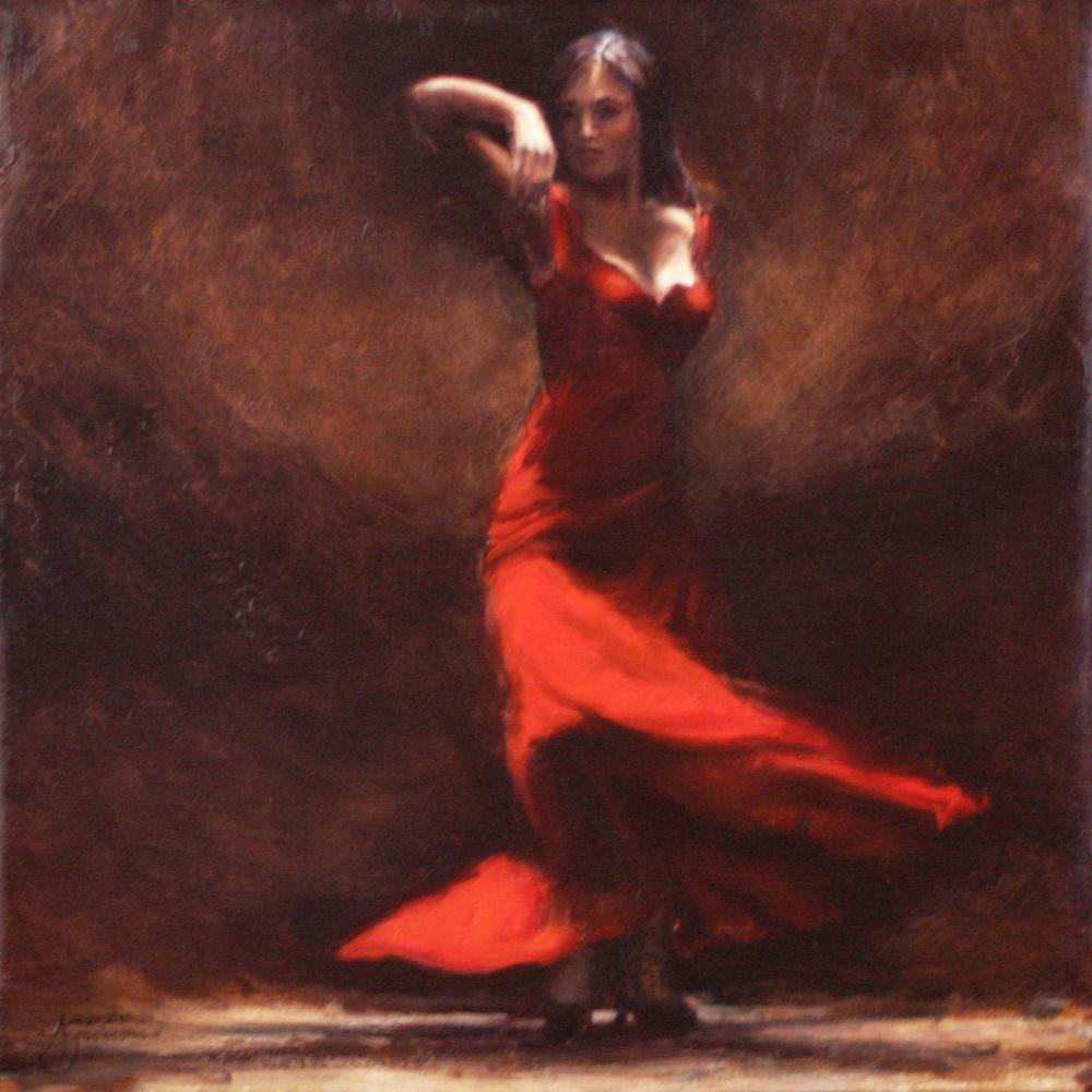 1000x1000 2018 Beautiful Oil Paintings Dancing Woman Passion Of Flamenco Oil - Painting Of Woman Dancing