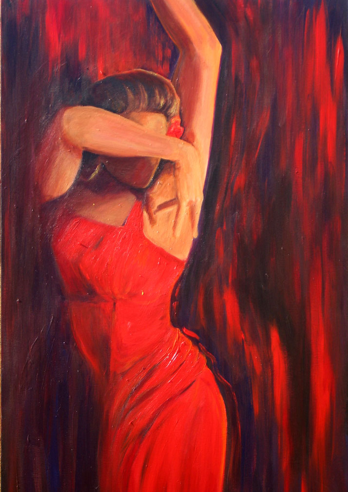 714x1008 Women In Painting - Painting Of Woman Dancing