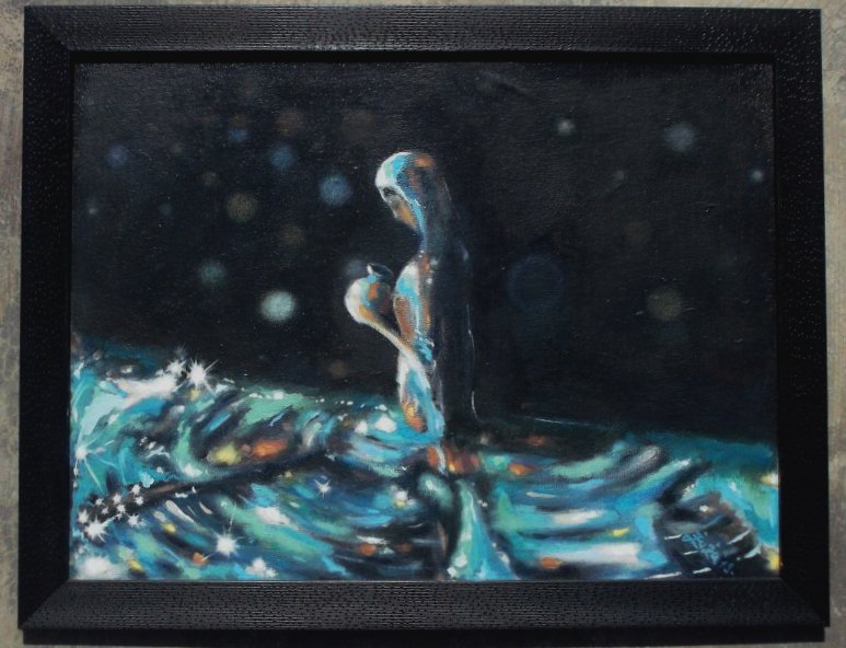 773x592 Mother, Lady With A Pot, Lady, Indian Woman, Girl, India , Oil - Painting Of Woman In Water