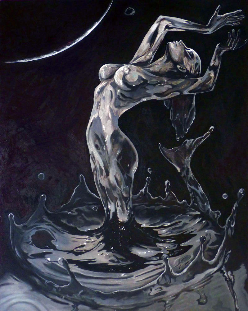 799x1000 Water Woman Mermaid Design Inspiration - Painting Of Woman In Water