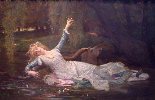500x322 Art, Beauty, Body, Fantasy, Lighting, Ophelia - Painting Of Woman In Water