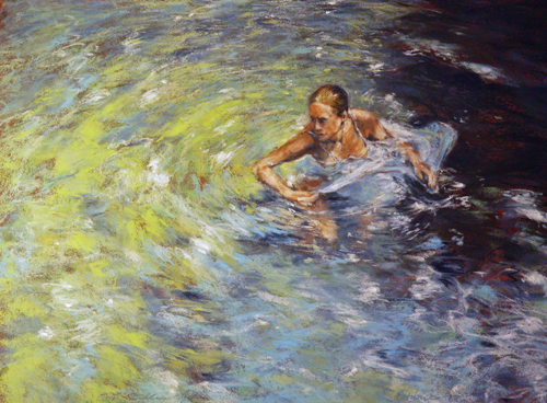 500x368 Carmella Jarvi, Artist Carmella Jarvi, Artist Painting A Woman - Painting Of Woman In Water