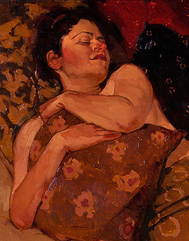 736x937 Pink Pillow - Painting Of Woman Lying Down