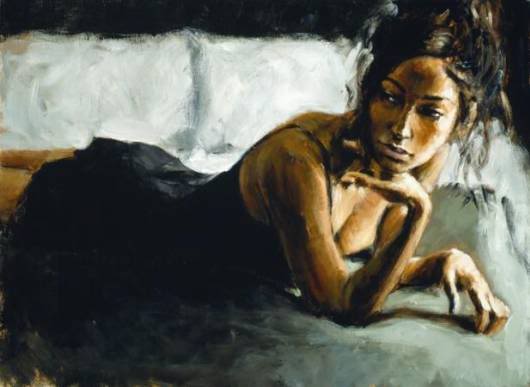 530x387 Women In Art (Paintings Of Women In Bed) - Painting Of Woman Lying Down