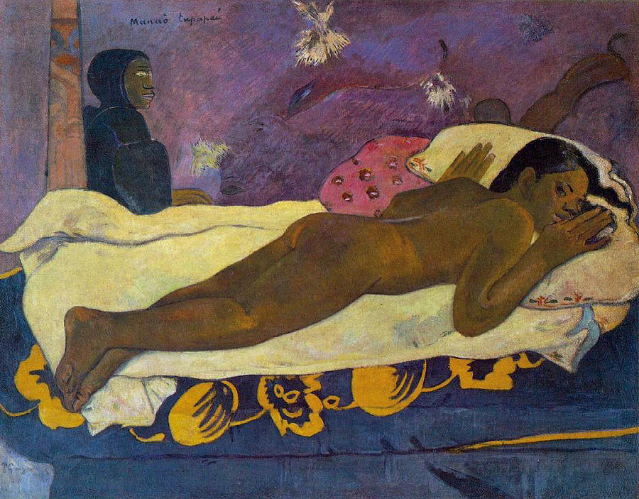 900x703 Manao Tupapau, The Spirit Of The Dead Keeps Watch Painting By Paul - Painting Of Woman Lying Down