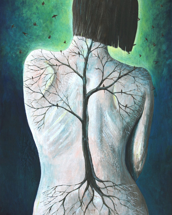 Painting Of Womans Back