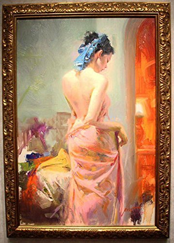 359x500 Hand Painted Oil Painting Woman's Back Room Living Room Bedroom - Painting Of Womans Back
