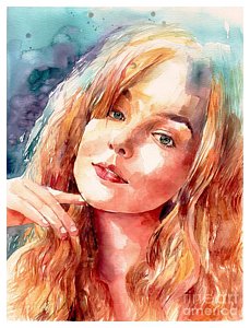 229x300 Beautiful Woman Face Paintings Fine Art America - Painting Of Womans Face