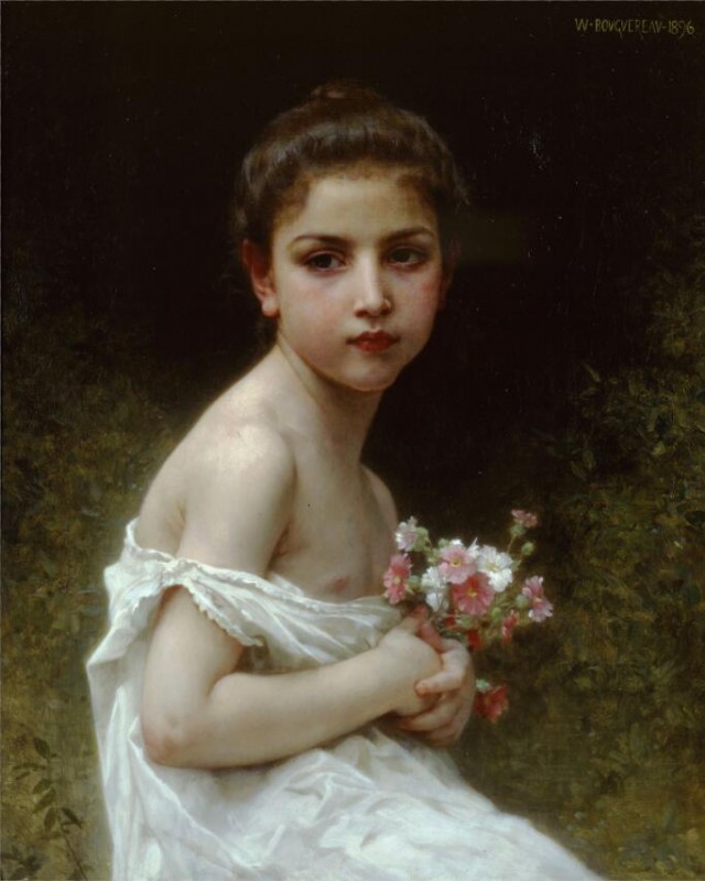 640x800 Oil Painting By William Adolphe Bouguereau 05 J (Young Girl - Painting Of Young Girl