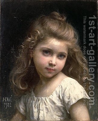 325x400 Portrait Of A Young Girl Jules Cyrille Cave Reproduction 1st Art - Painting Of Young Girl