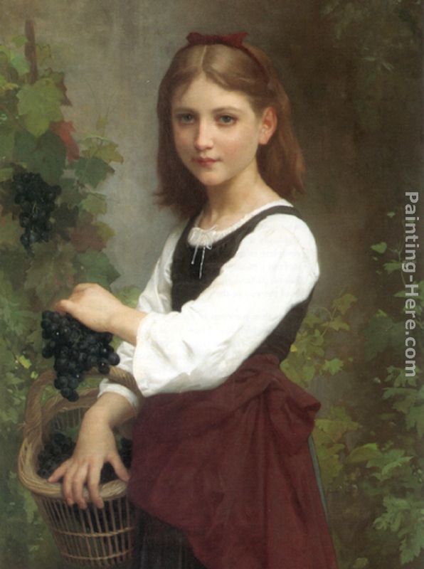 596x800 Elizabeth Jane Gardner Bouguereau Young Girl Holding A Basket - Painting Of Young Girl