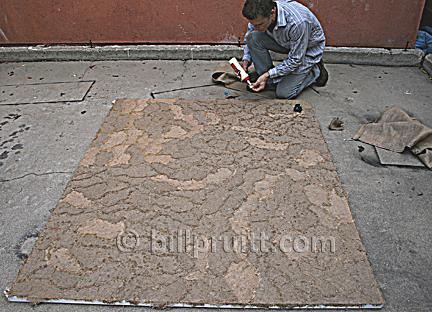 623x450 Bill Pruitt - Painting On Burlap