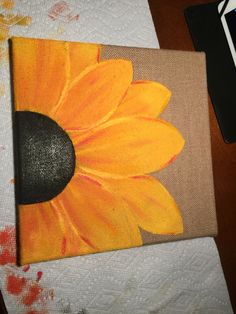 236x314 Burlap Wreath Sunflower Paintings, Burlap Canvas And 4x4 - Painting On Burlap