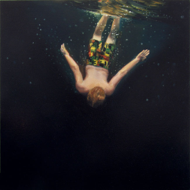 650x650 Dark Underwater Paintings By Jennifer Walton - Painting On Dark Water