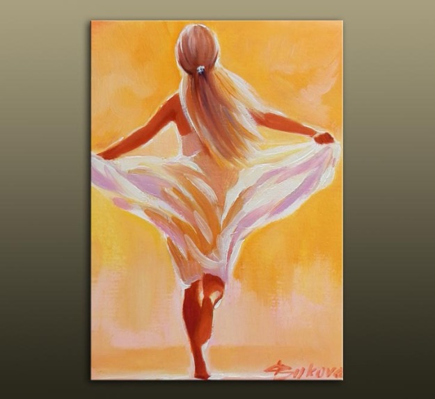 625x574 Original Aceo Miniature Acrylic Painting Of A G - Painting On Freedom