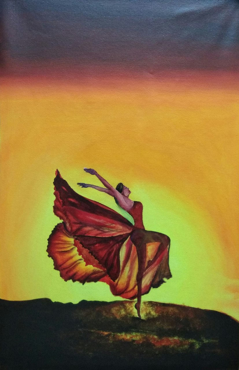 827x1280 Buy Freedom On A Canvas Handmade Painting By Surya C G. Code - Painting On Freedom