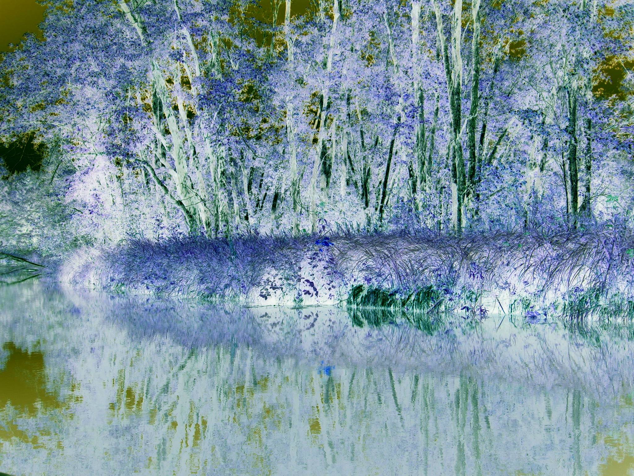 2048x1536 Watercolor Painting On Japanese Masa Paper Northern Reflections - Painting On Masa Paper