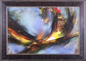 300x212 Leonardo Nierman Original Oil Painting On Masonite Famous Artist - Painting On Masonite