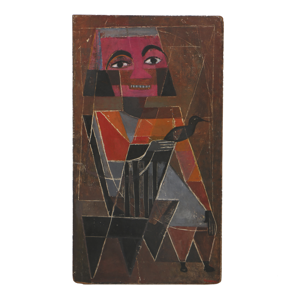 1000x1000 Louise Pershing Abstract Oil Painting On Masonite Ebth - Painting On Masonite