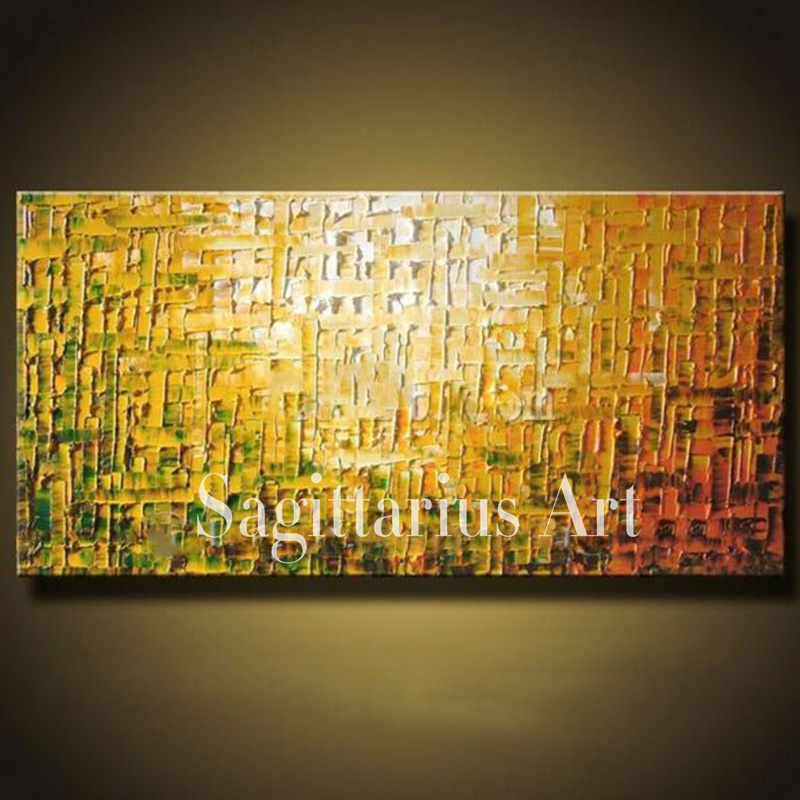 800x800 Hand Painted High Quality Modern Palette Knife Painting Blue Metal - Painting On Metal Canvas