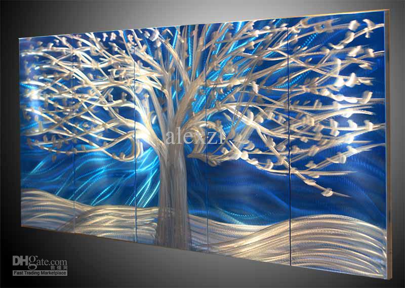 800x569 2018 Metal Tree Modern Art Abstrtact Art Wall Oil Painting - Painting On Metal Canvas