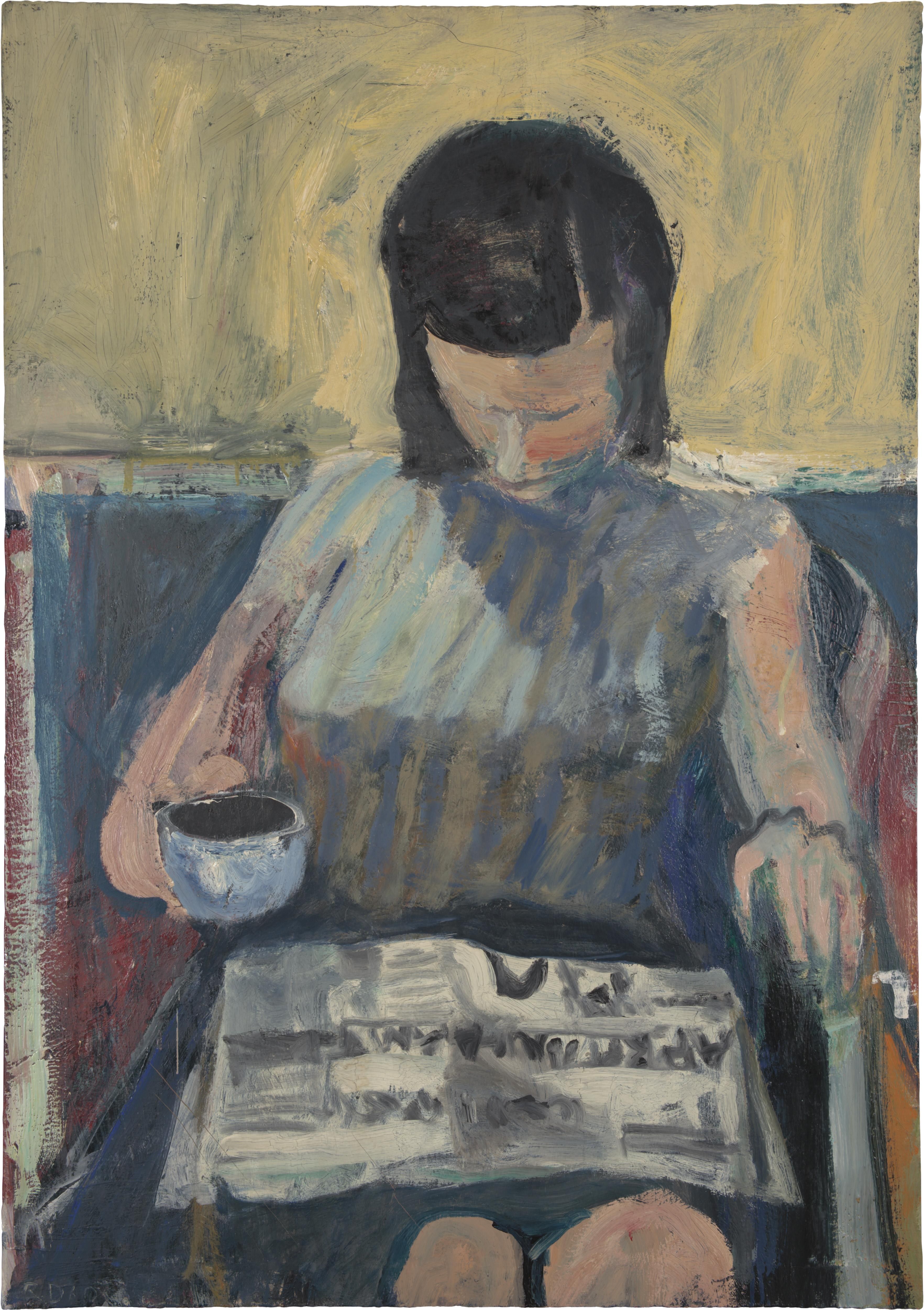 3528x5000 Richard Diebenkorn Woman With Newspaper, 1960, Oil On Canvas - Painting On Newspaper Canvas