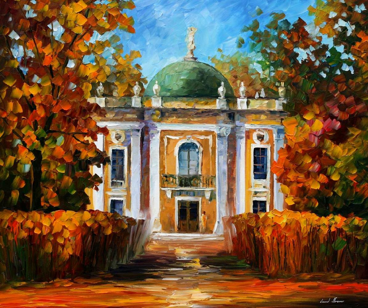 1194x1000 Old Park Palette Knife Oil Painting On Canvas By Leonid Afremov - Painting On Old Painting