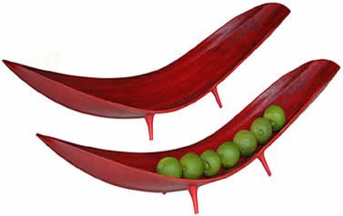 377x238 Palm Tree Leaf Fruit Holder (Coconut Tree Bark Fruit Bowl - Painting On Palm Tree Bark