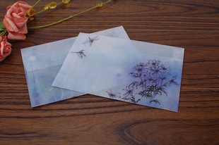 310x206 5pcs Post Card Size China Blossom Painting Design Artificial - Painting On Parchment Paper