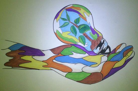 550x363 Show Your Own Art Gallery - Painting On Save Electricity