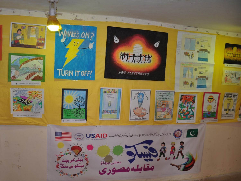 1024x768 Usaid Organises Painting Competition On Energy - Painting On Save Electricity