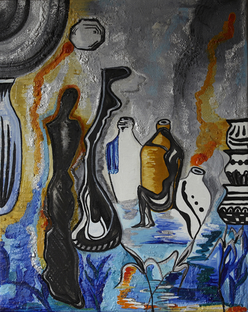 500x629 Gallery Pradarshak On View - Painting On Social Issues