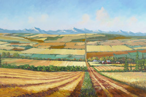 300x200 Alberta Artist Glen Collin - Painting On The Prairies