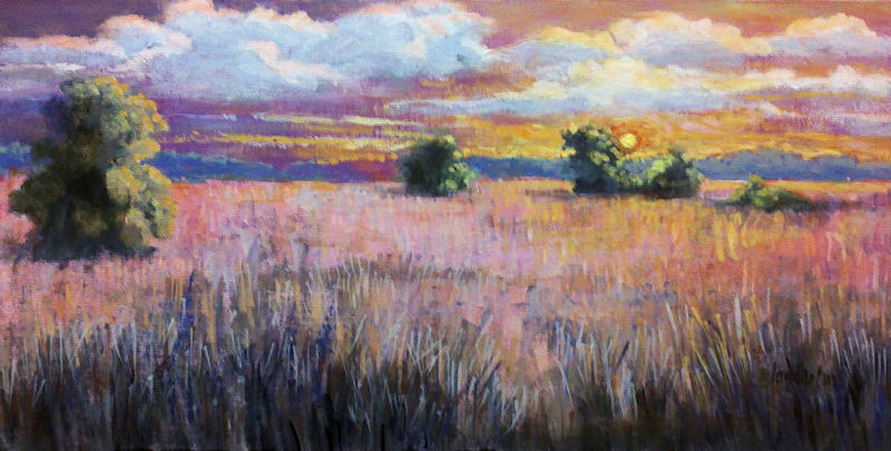 800x405 Six Artists Six Prairies Prairie Dusk - Painting On The Prairies