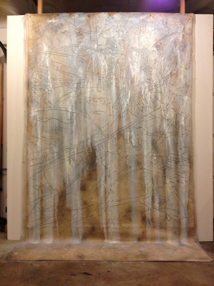 700x933 New American Paintings - Painting On Unstretched Canvas