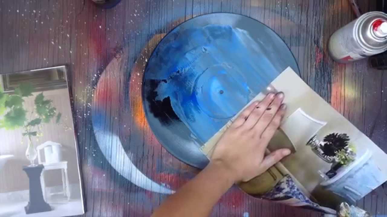 1280x720 Spray Painting On Vinyl Record - Painting On Vinyl Records