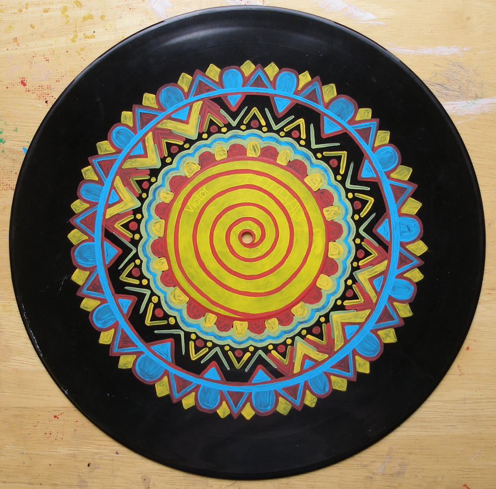 1000x987 Bright Rain Paula's Blog - Painting On Vinyl Records