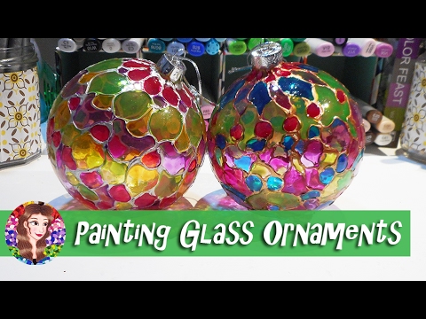 480x360 Painting Glass Ornaments Tutorial - Painting Ornaments