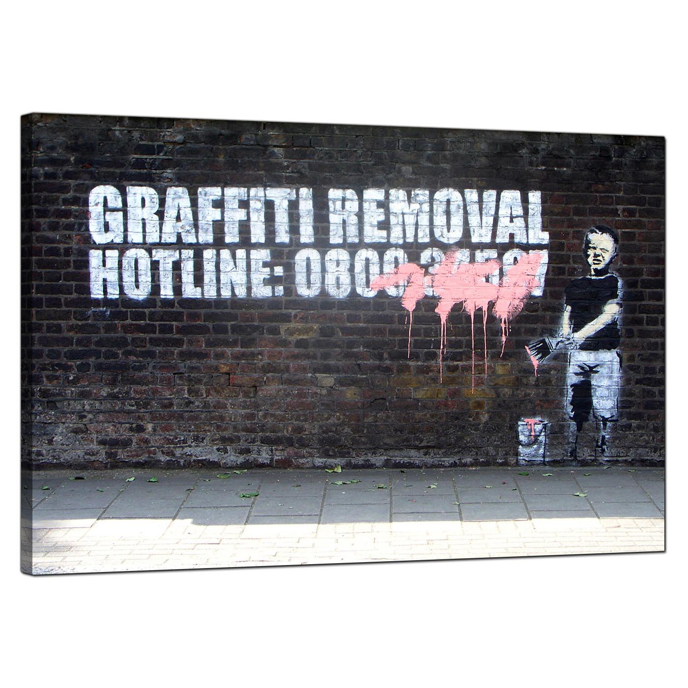 1400x1400 Banksy Canvas Prints - Painting Over Canvas Photo