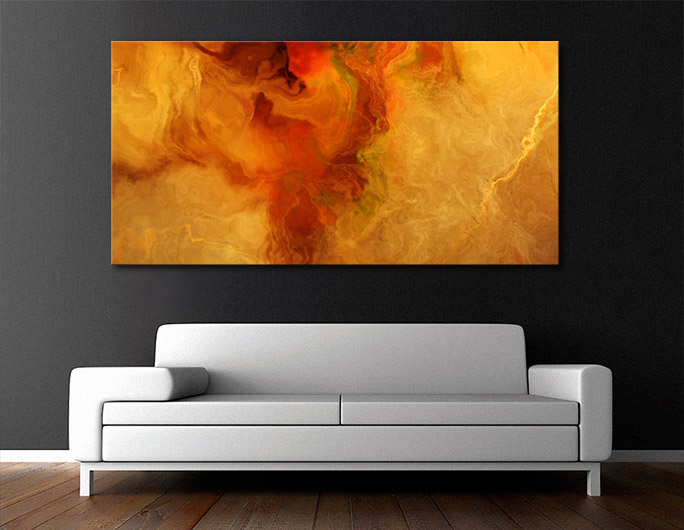 684x530 Warm Embrace Modern Abstract Art Painting - Painting Over Canvas Print