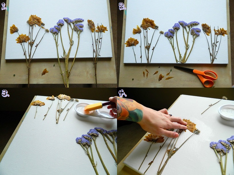 820x615 Dried Flower Canvas Wall Art - Painting Over Canvas Wall Art