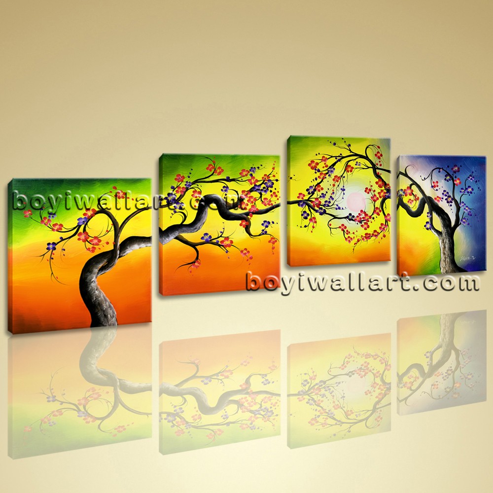 1000x1000 Large Modern Abstract Painting Giclee Prints On Canvas Wall Art - Painting Over Giclee Print