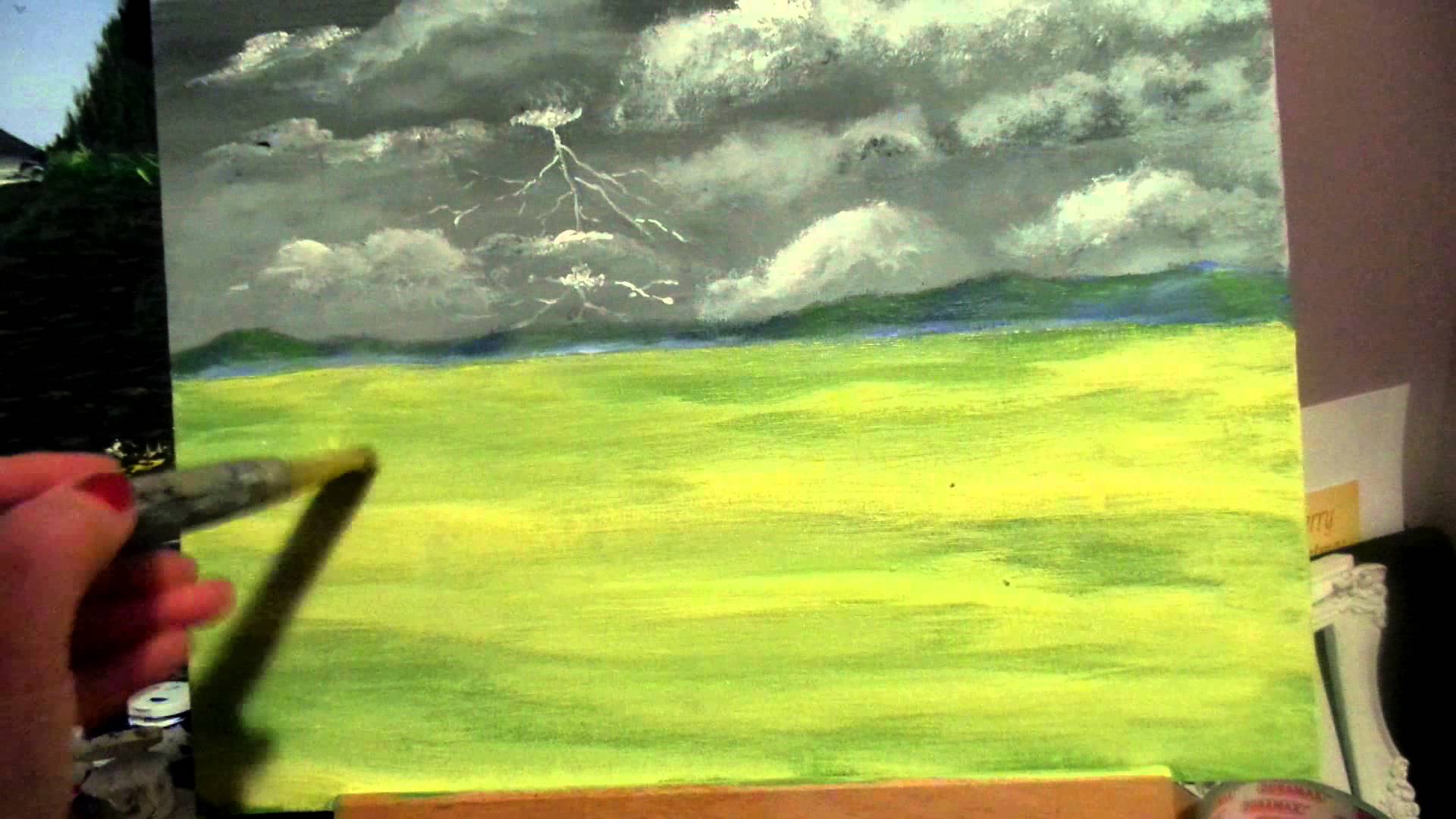 1920x1080 How To Paint Realistic Easy Grass With Acrylic Paint For Beginners - Painting